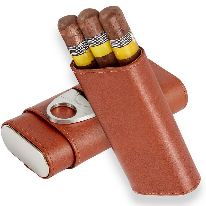 Home Fragrance Maple Walnut - Zigarrenetui, Reise-Humidor-Set, Zigarrenetui aus Leder, Zedernholzfutter,