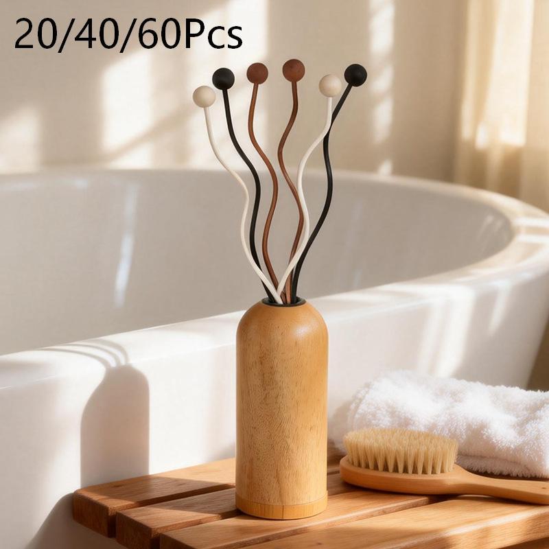 Home Fragrance Reed Diffuser Refill - Holzperlen Wellenförmige Rattan-Duftstäbchen Ersatz-Nachfüllpackung Raumduft Aromatherapie