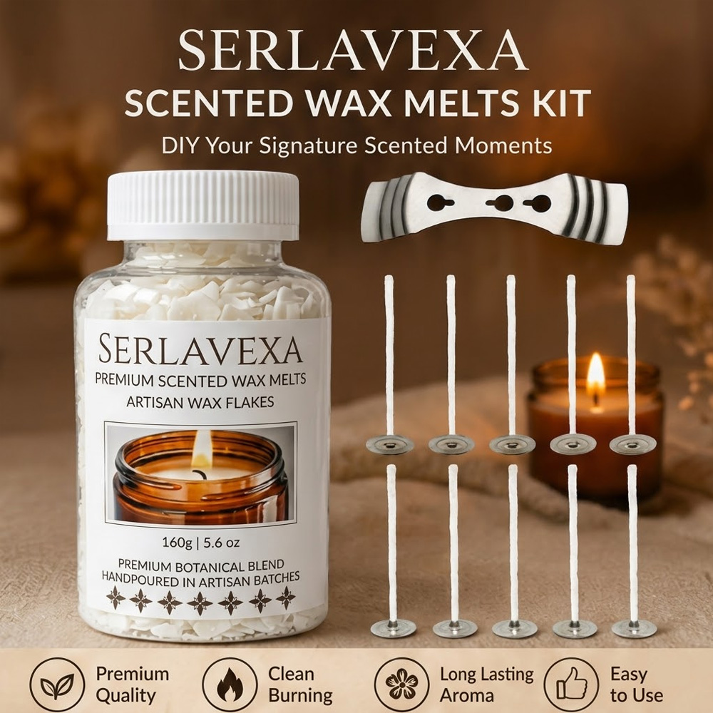 Soy Wax Flake - DIY Kerzen-Set 160g Duftende Wachsflocken Sojawachs