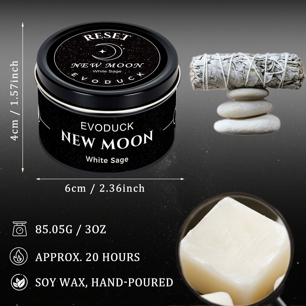 1 Stück Neumond Duftkerze Kris – Soy Wax Flake Bewertung und Preis
