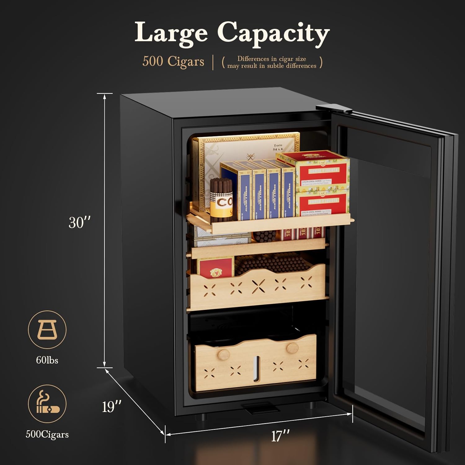 65L Elektrischer Zigarren-Humi – Home Fragrance Maple Walnut Bewertung und Preis