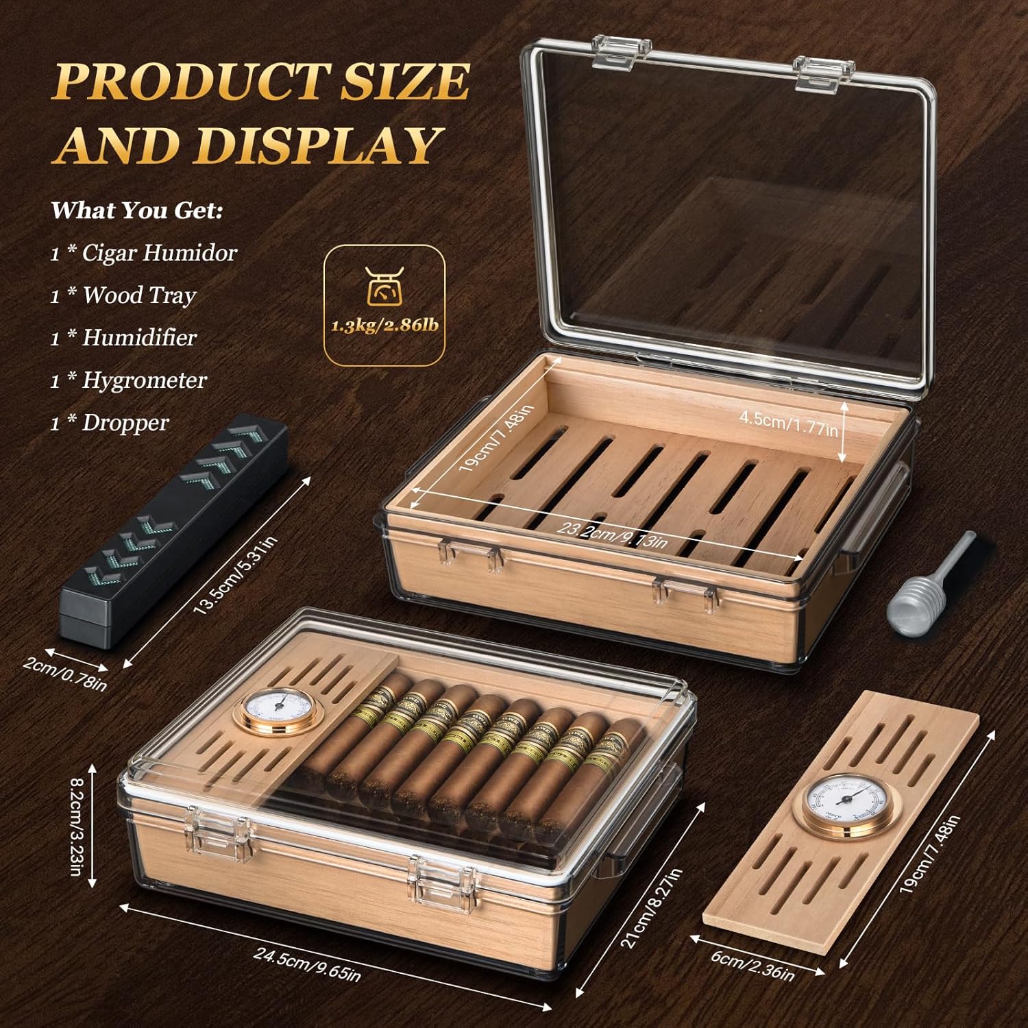 Acryl-Zigarren-Humidor, Box mi – Home Fragrance Maple Walnut Bewertung und Preis