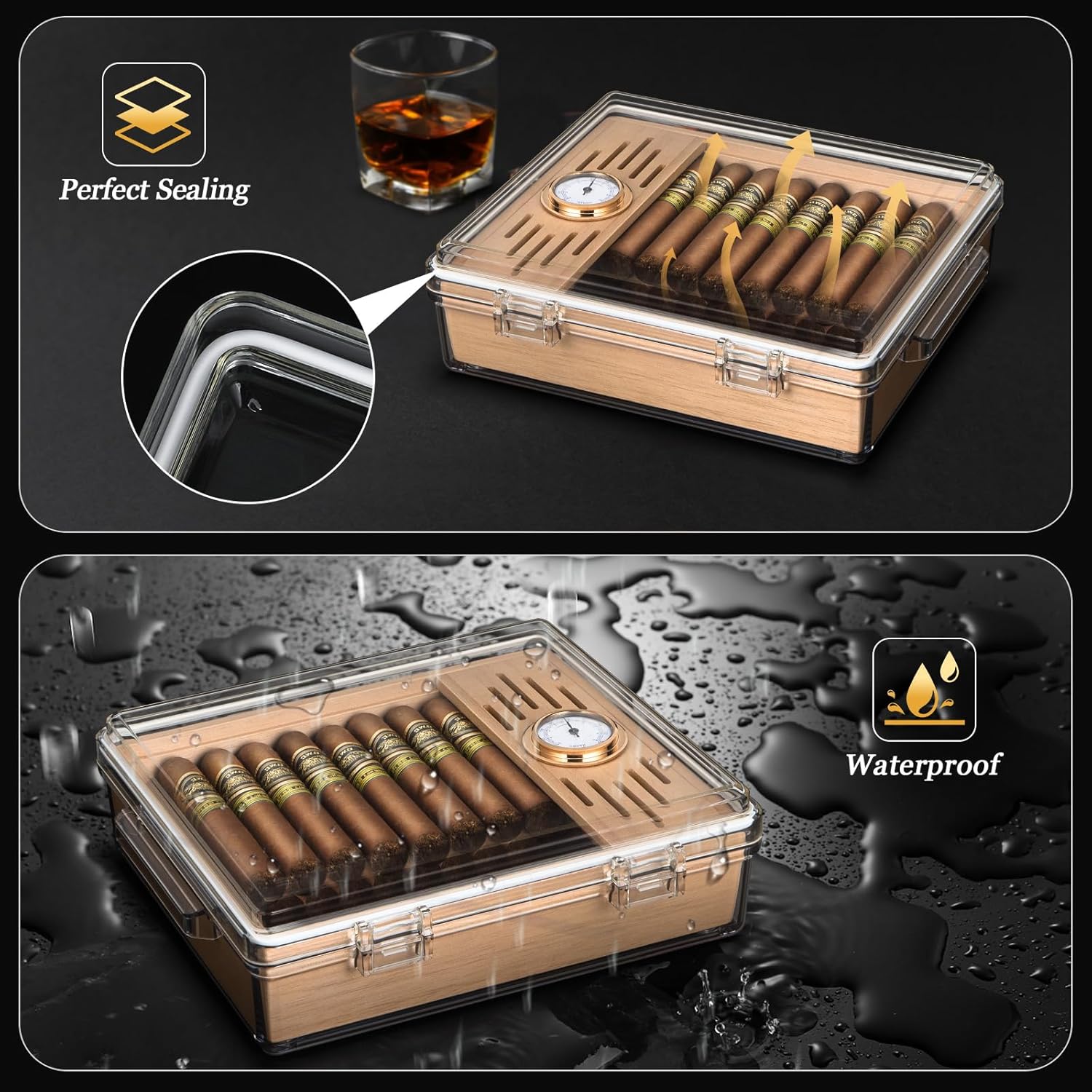 Acryl-Zigarren-Humidor, Box mi – Home Fragrance Maple Walnut Bewertung und Preis